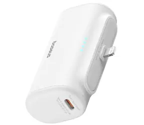 Baseus Compact 5000mAh 20W Lightning bílá / Powerbanka / 1x Lightning(M) / 1xUSB-C(F)