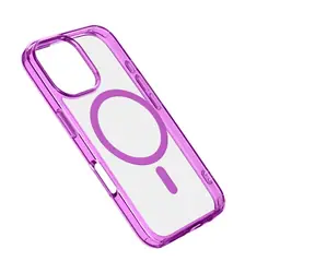 Cellularline Zadní kryt Iconic Mag s podporou Magsafe pro Apple iPhone 16 Pro čirý / růžový