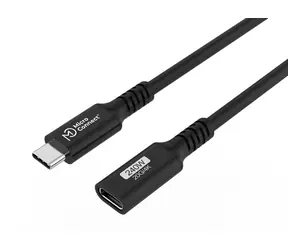 MicroConnect USB3.2CC05EX Prodlužovací kabel USB-C 3.2 Gen 2x2 0.5m černá / 1x USB-C(M) / 1x USB-C(F) / 100W