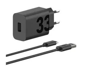 Motorola TurboPower Cestovní Nabíječka černa USB 33W / USB-A & USB-C  / Quick Charge 3.0