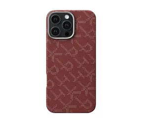 Pitaka Tactile Woven Case PTK Red/Gold ochranný kryt pro iPhone 16 Pro Max červená