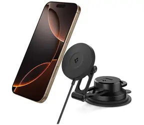 Spigen OneTap Pro 4 Palubka/Okno MagSafe nabíječka do auta černá