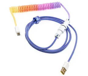 Ducky Premicord Afterglow Coiled Cable / USB-C - USB-A / 1.8m