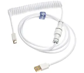 Ducky Coiled Cable - White Edition / bílá / 1.8m
