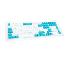 Ducky Keycap Set / PBT / ISO / bílo-modrá / 109 kláves / DE