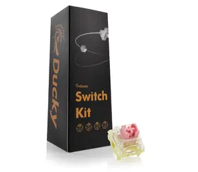 Ducky TTC Gold Pink Switch / mechanický / 3-Pin / lineární / MX-Stem / 37g / žlutá / 110 kláves