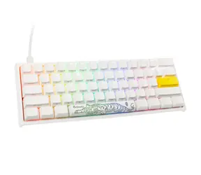 Ducky One 2 Pro Mini Cherry MX-Silent-Red bílá / herní klávesnice / podsvícená / drátová USB-C / US