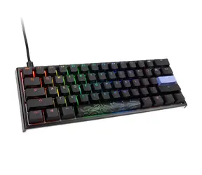 Ducky One 2 Pro Mini Gaming Tastatur Cherry MX-Blue černá / herní klávesnice / podsvícená / drátová USB-C / US
