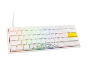 Ducky One 2 Pro Mini Kailh Red bílá / herní klávesnice / podsvícená / mechanická / drátová USB-C / US