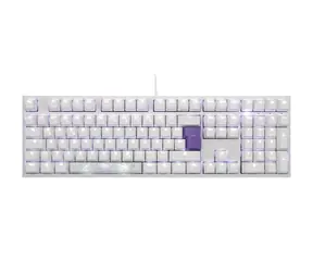 Ducky One 2 Cherry MX-Blue bílá / herní klávesnice / podsvícená / mechanická / drátová USB-C / DE