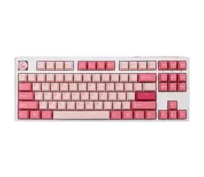 Ducky One 3 TKL Cherry MX-Blue růžová / herní klávesnice / mechanická / drátová USB-C / US
