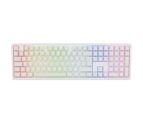 Ducky Zero 6108 Cherry MX2A-Red bílá / herní klávesnice / mechanická / bezdrátová / 2.4 GHz / USB-C / Bluetooth / US