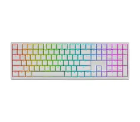 Ducky Zero 6108 Cherry MX2A-Brown bílá / herní klávesnice / mechanická / bezdrátová / 2.4 GHz / USB-C / Bluetooth / US