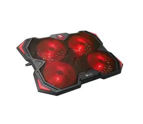 C-TECH Zefyros černá / chladicí podložka pro notebook 15.6" / regulace otáček / LED podsvícení