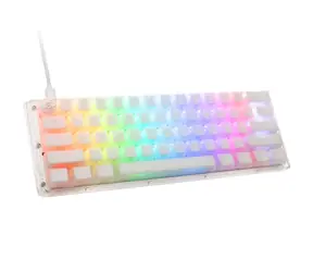 Ducky One 3 Aura Mini Cherry MX-Blue bílá / herní klávesnice / podsvícená / mechanická / drátová USB-C / US