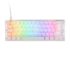 Ducky One 3 Aura Mini Gateron Baby Kangaroo bílá / herní klávesnice / podsvícená / mechanická / drátová USB-C / DE