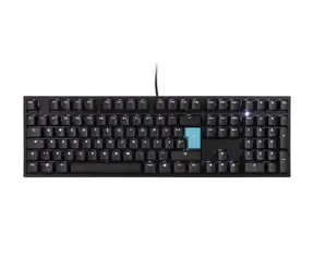 Ducky One 2 PBT Cherry MX-Silver černá / herní klávesnice / podsvícená / mechanická / drátová USB-C / DE