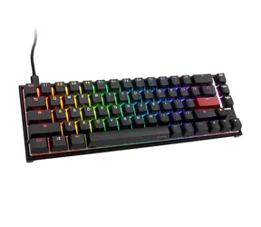 Ducky Mecha Pro Cherry MX-Red černá / herní klávesnice / podsvícená / mechanická / drátová USB-C / US