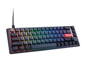 Ducky One 3 Cherry MX-Blue modrá / herní klávesnice / podsvícená / mechanická / drátová USB-C / US