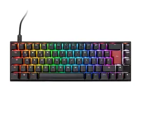 Ducky Mecha Pro Cherry MX-Silent-Red černá / herní klávesnice / podsvícená / mechanická / drátová USB-C / DE