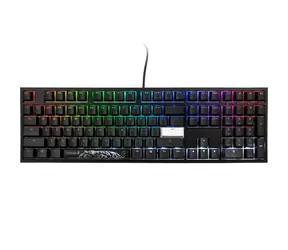 Ducky One 2 PBT Cherry MX-Blue černá / herní klávesnice / podsvícená / mechanická / drátová USB-C / US 