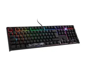 Ducky One 2 PBT Cherry MX-Black černá / herní klávesnice / podsvícená / mechanická / drátová USB-C / DE