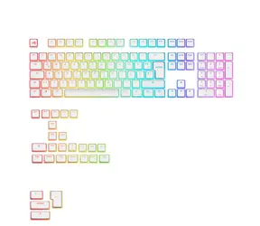 Glorious Aura V3 Keycaps 131 ks bílá / Klávesy pro klávesnice GMMK / 131 kláves / ISO Layout / PBT / Doubleshot / DE