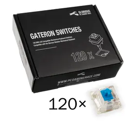 Glorious Gateron Blue Switches 120 ks / Mechanické spínače / lineární / MX / 55g