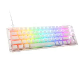 Ducky One 3 Aura Cherry MX-Blue bílá / herní klávesnice / podsvícená / mechanická / drátová USB-C / US