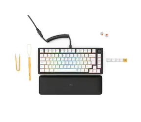 Glorious GMMK Pro Black Slate 75% TKL černá / herní klávesnice / mechanická / spínače Fox / RGB / UK Layout 