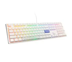 Ducky One 3 Classic Cherry MX-Blue bílá / herní klávesnice / podsvícená / mechanická / drátová USB-C / US