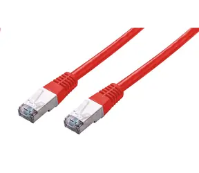 C-TECH patchcord Cat5e FTP 0.25 m červená