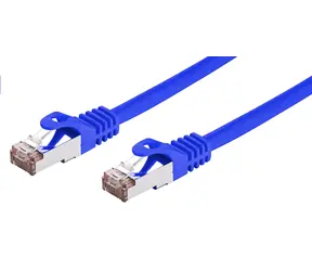 C-TECH patchcord Cat6 FTP 0.25 m modrá