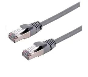 C-TECH patchcord Cat6a S/FTP 10 m šedá