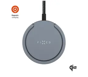 FIXED Bezdrátová nabíječka MagPad Pro s Qi2 podporou MagSafe a stojánkem 15W šedá