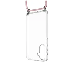 FIXED Pouzdro Pure Neck s odnímatelnou růžovou šňůrkou na krk pro Samsung Galaxy A16 4G/5G