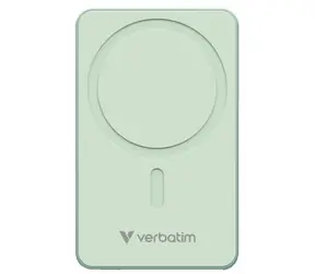 Verbatim Charge 'n' Go Essentials Magnetická bezdrátová powerbanka 5000mAh zelená / USB-C / MagSafe / 15-20W