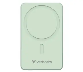 Verbatim Charge 'n' Go Essentials Magnetická bezdrátová powerbanka 10000mAh zelená / USB-C / MagSafe / 15-20W