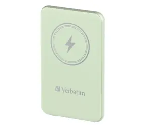 Verbatim Charge 'n' Go Magnetická bezdrátová powerbanka 5000mAh zelená / USB-C / MagSafe / 15-20W