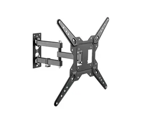 Brateck LPA68-443 černá / Výsuvný nástěnný držák pro TV 23"-55" / polohovatelný / nosnost 30kg