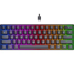 PREYON Brown All Claw Gateron Brown černá / Bezdrátová herní klávesnice / mechanická / RGB / USB-C / BT / RF