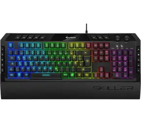 Sharkoon Skiller SGK5 černá / herní klávesnice / drátová / RGB / Rubberdome spinač / DE