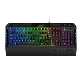Sharkoon SKILLER SGK5 černá / herní klávesnice / drátová / RGB / Rubberdome spinač / IT