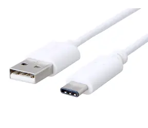 C-TECH USB-C kabel 2 m bílá / USB 2.0 A (M) - USB-C (M)