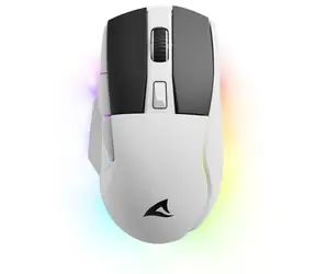 Sharkoon SKILLER SGM50W bílá / bezdrátová herní myš / 4000 dpi / USB / optická / nabíjecí stanice / 6 tlačítek