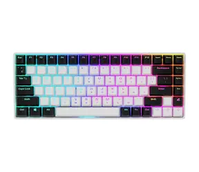 Sharkoon SGK50 S3 bílá / herní klávesnice / mechanická / drátová / RGB / Gateron Yellow spinač / RU