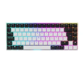 Sharkoon SGK50 S3 bílá / herní klávesnice / mechanická / drátová / RGB / Gateron Yellow spinač / PT
