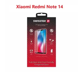 SWISSTEN FULL GLUE COLOR FRAME CASE FRIENDLY sklo pro XIAOMI REDMI NOTE 14 5G černá