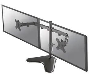 Neomounts FPMA-D550DDBLACK černá / stojan s rameny pro dva monitory na stůl / velikost 10-32" / nosnost 16 kg