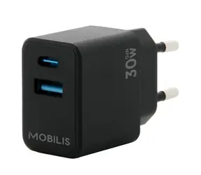 Mobilis Wall Charger 30W černá / nabíječka / 1x USB-A / 1x USB-C 